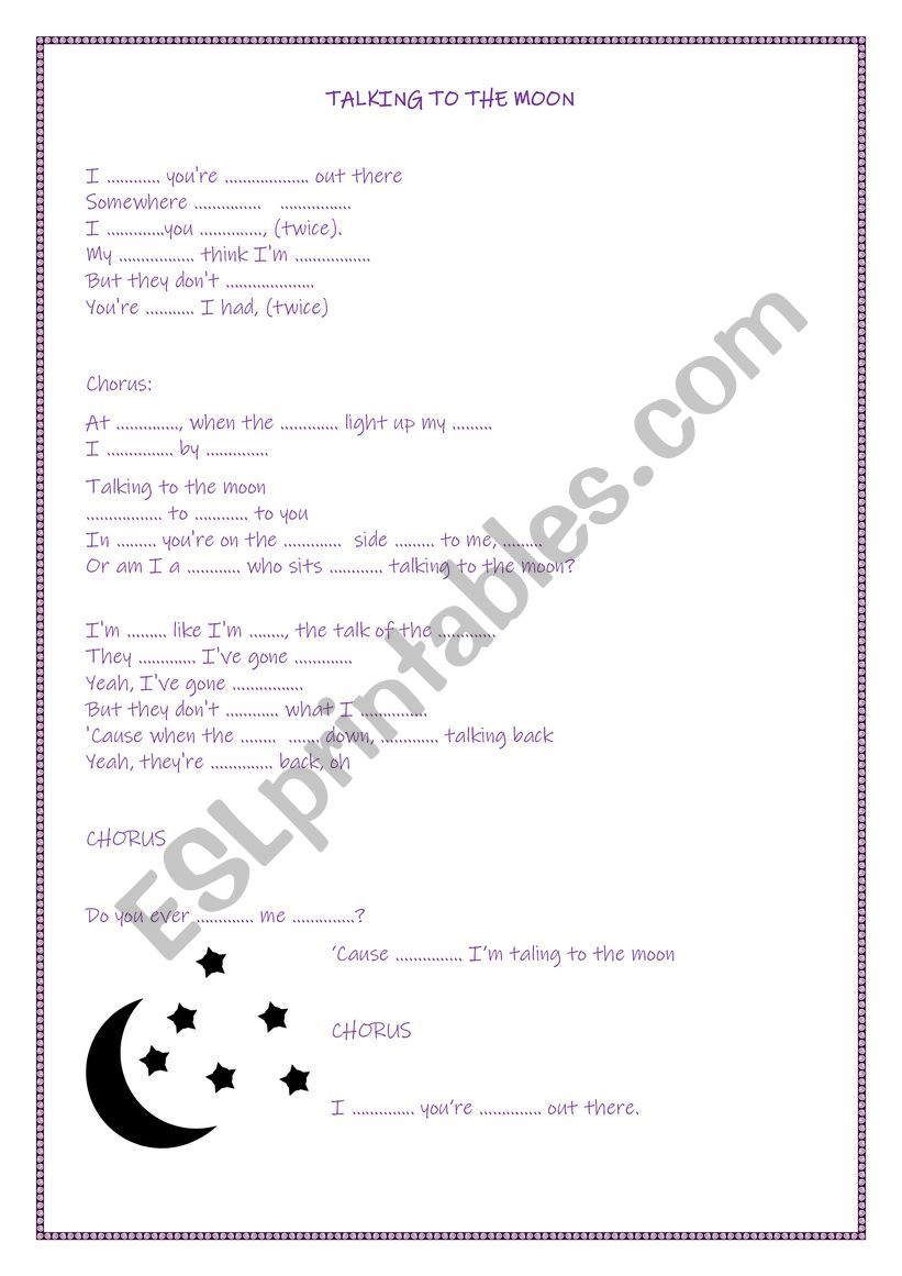 TALKING TO THE MOON - ED SHEERAN