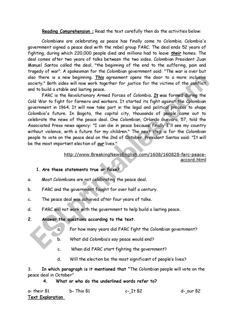 TEST worksheet