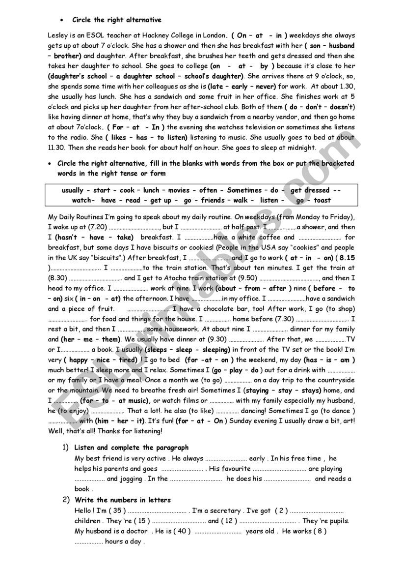 7th form review mid term test 1