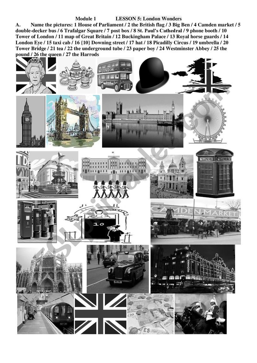 london worksheet