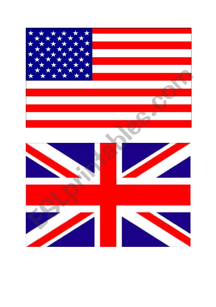 Flags worksheet