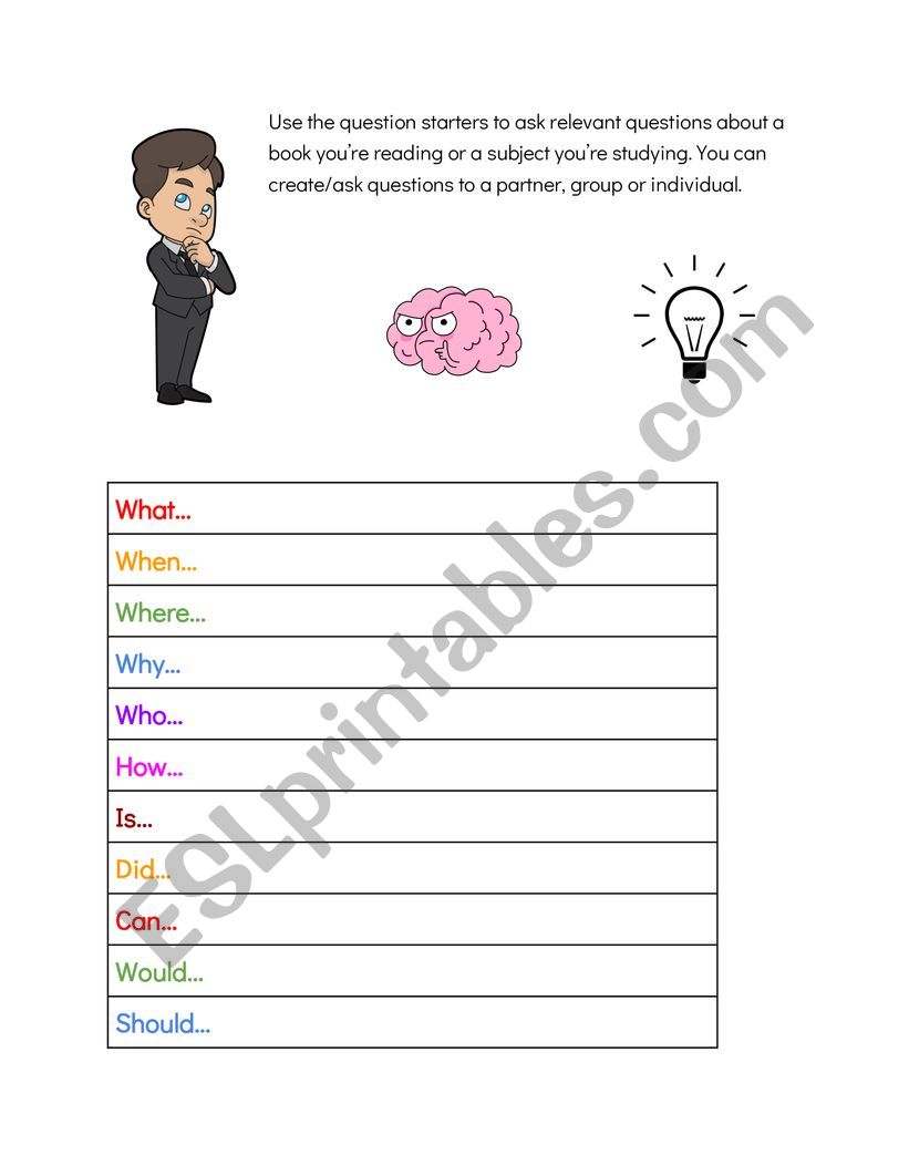 Question Grid worksheet