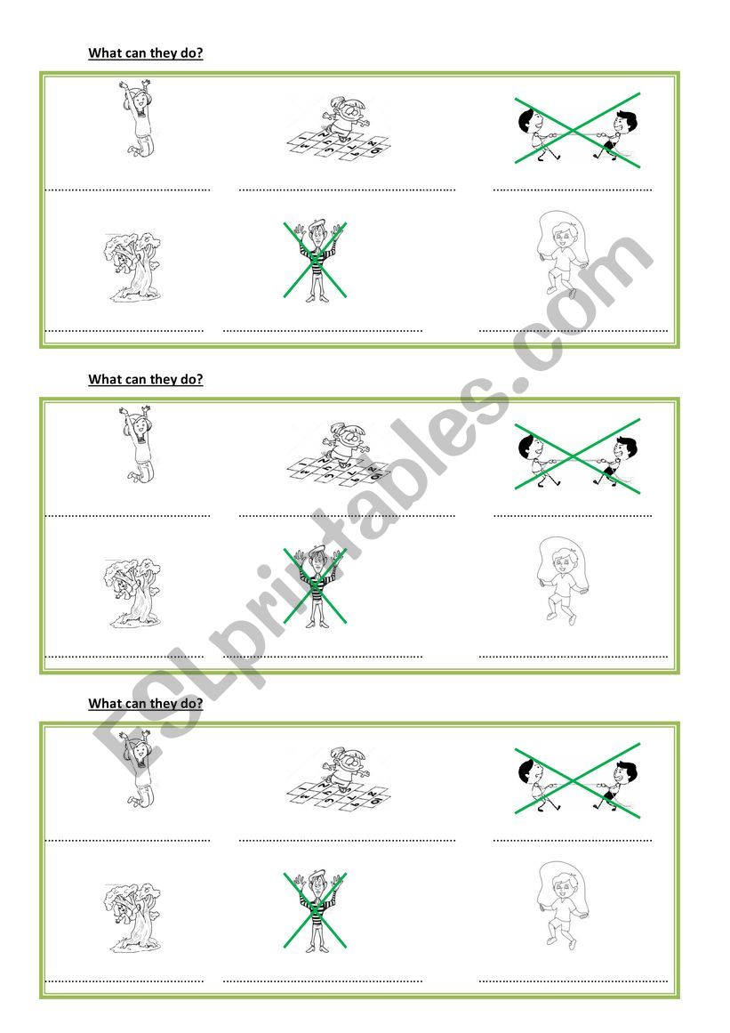 What can they do? worksheet