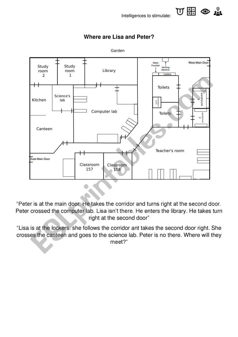 Where are Lisa and Peter?  worksheet