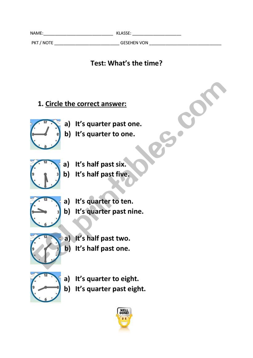 What�s the time? worksheet