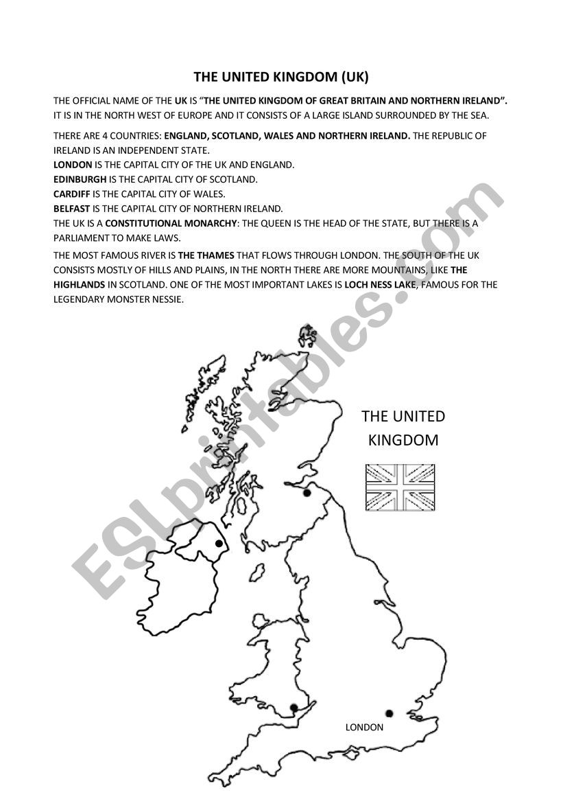 THE UNITED KINGDOM worksheet