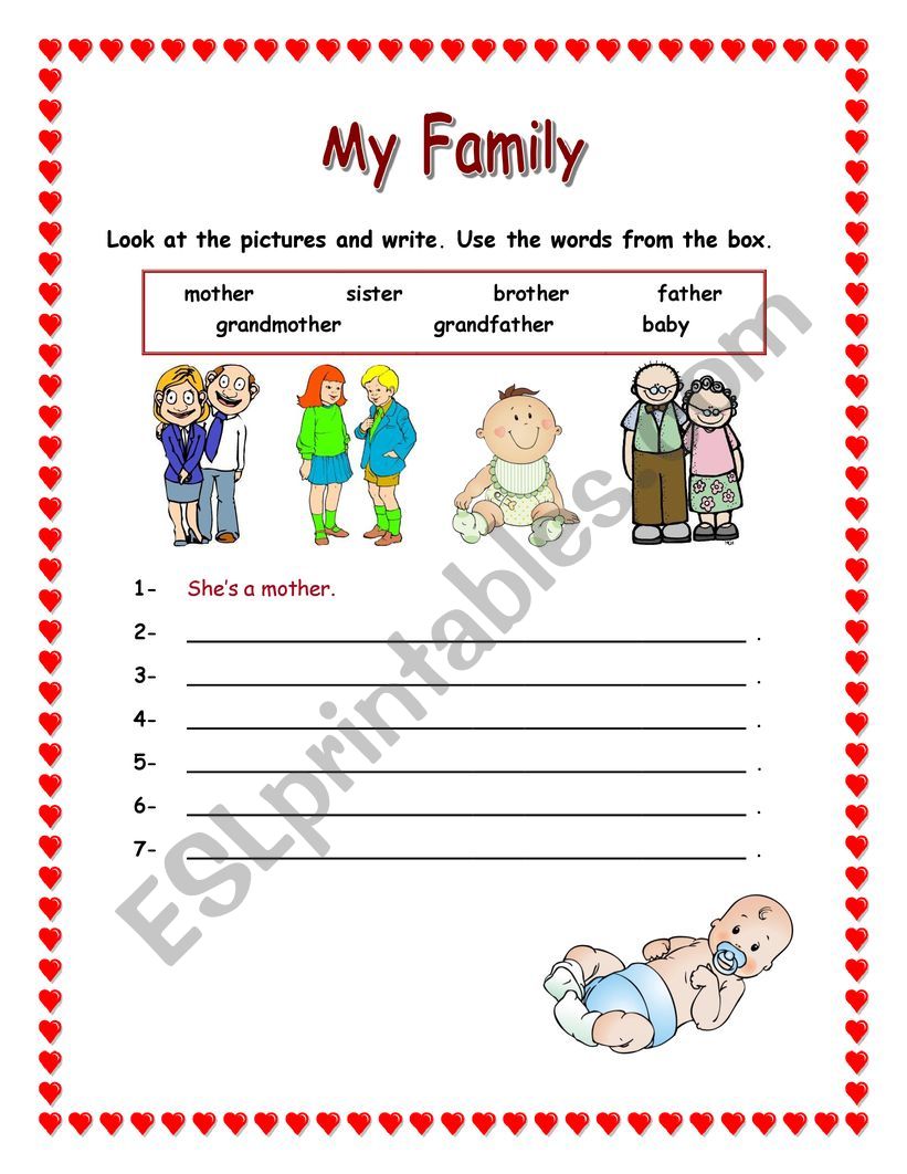 family worksheet