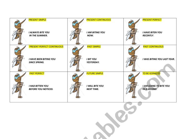 tenses in english worksheet