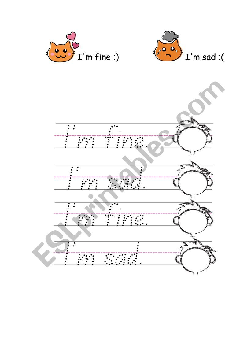 How are you? worksheet