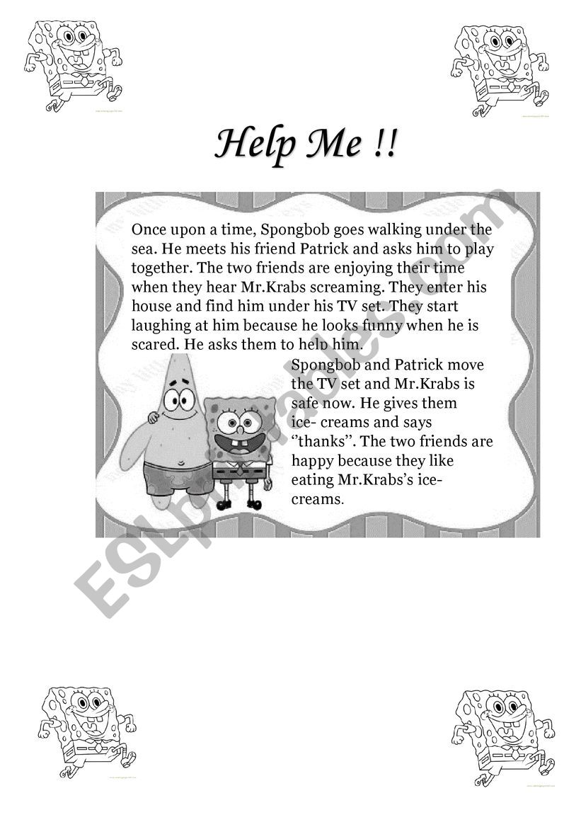 Spongbob worksheet