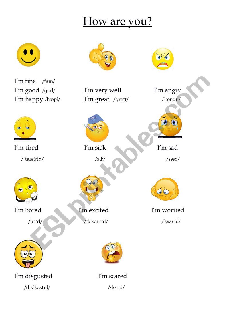 Feelings worksheet