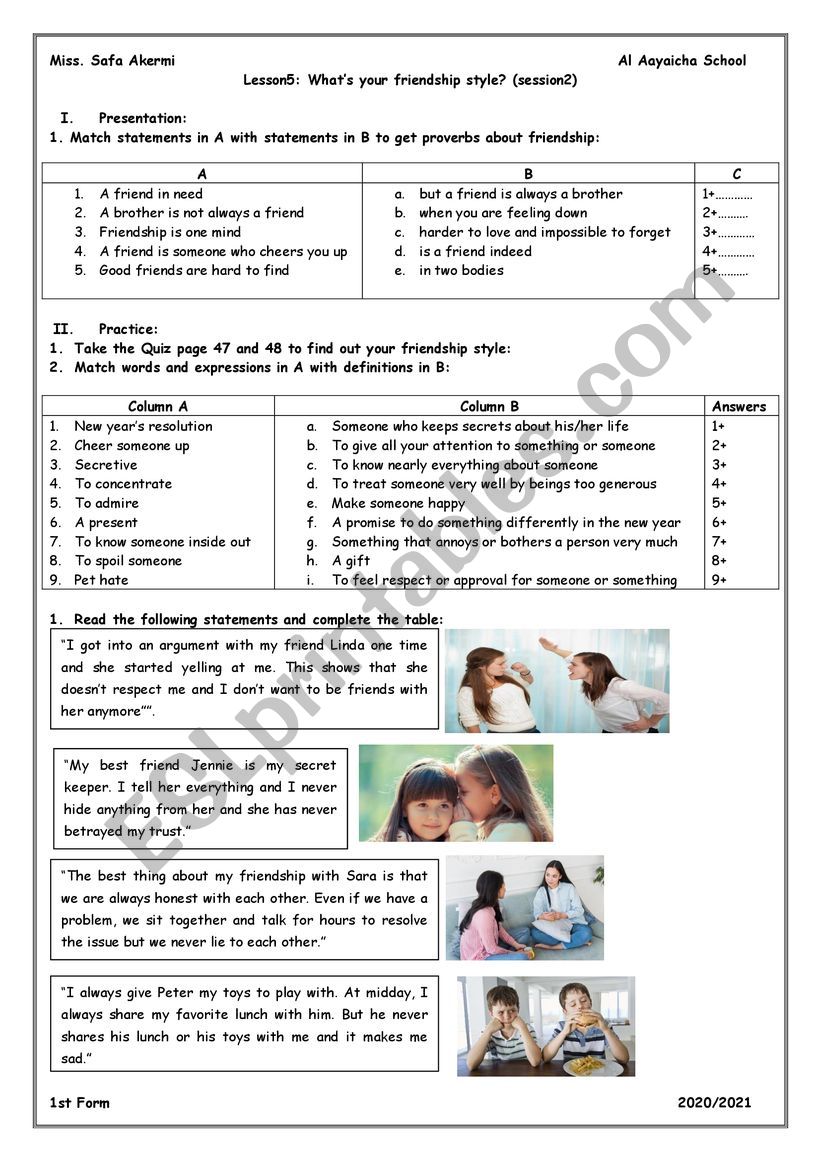What�s your friendship style? 