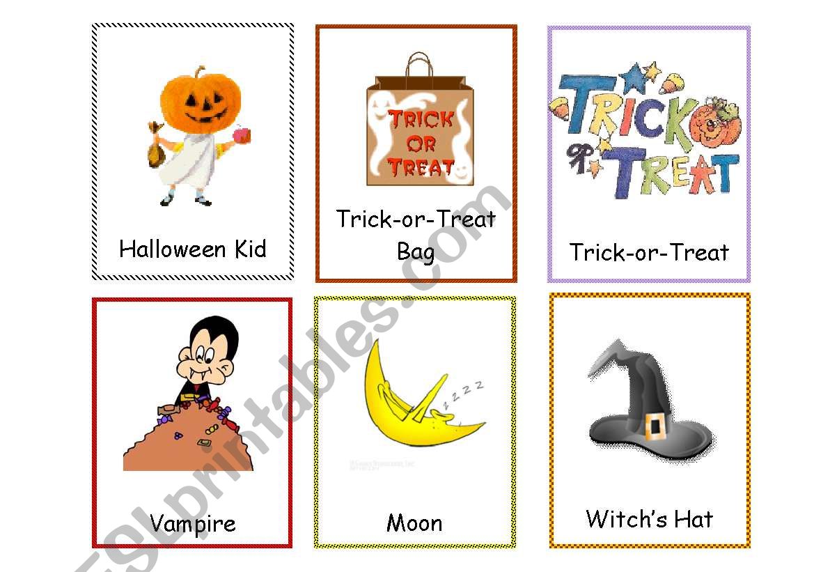 Halloween cards Set 2 worksheet