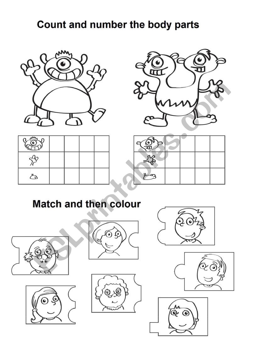 Body and family worksheet