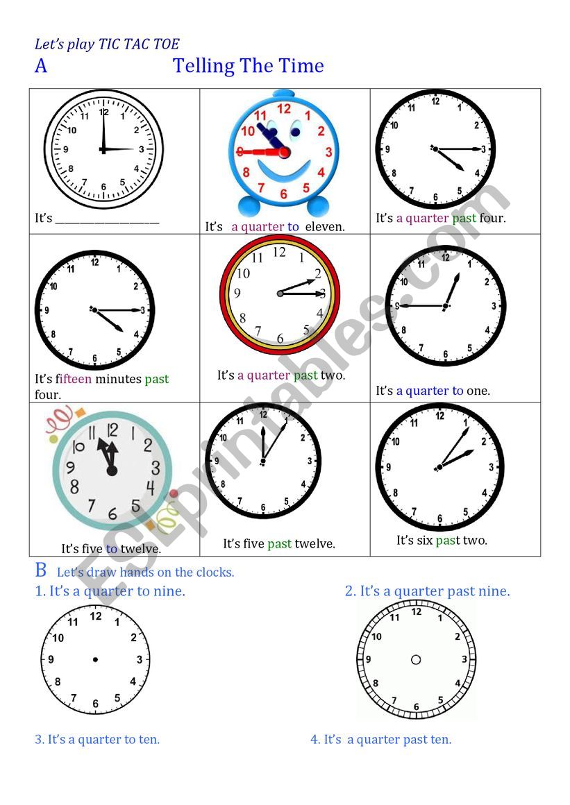 Telling The Time worksheet