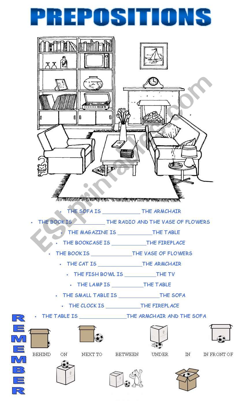 PREPOSITIONS worksheet