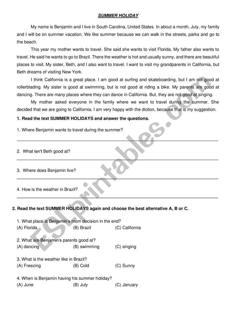 SIMPLE PRESENT worksheet