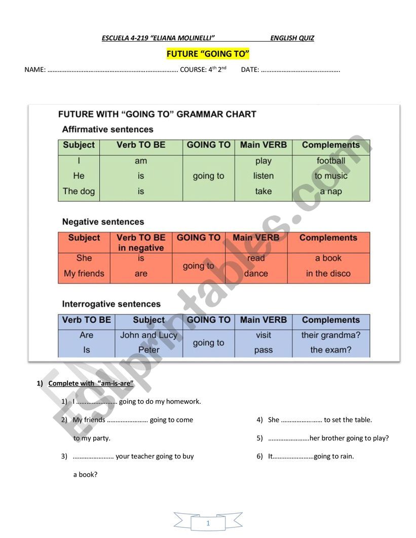 going to worksheet
