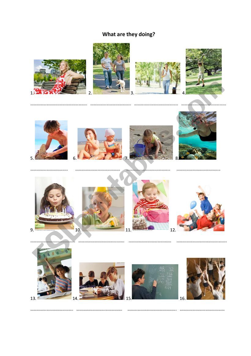 What are they doing? worksheet