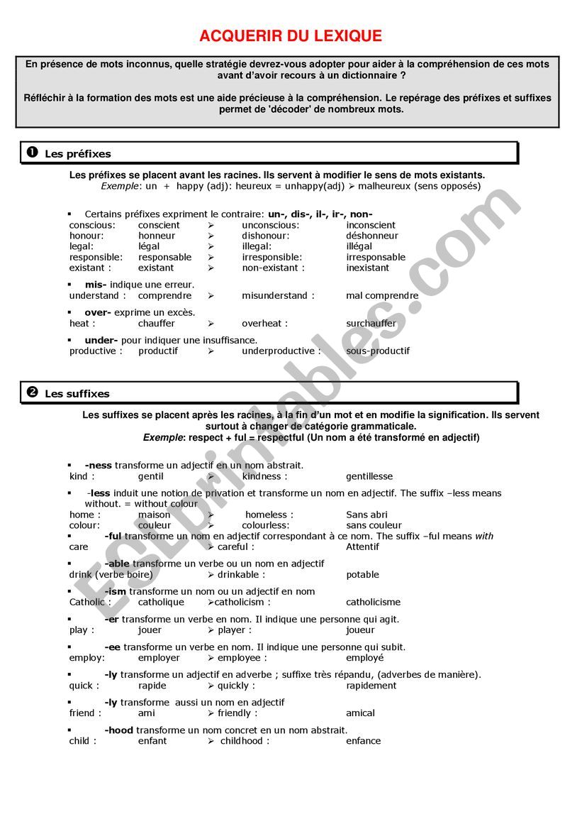 Compound adjectives worksheet