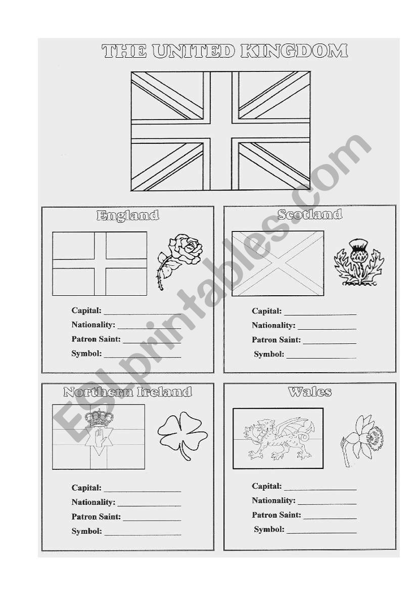 THE UNITED KINGDOM worksheet