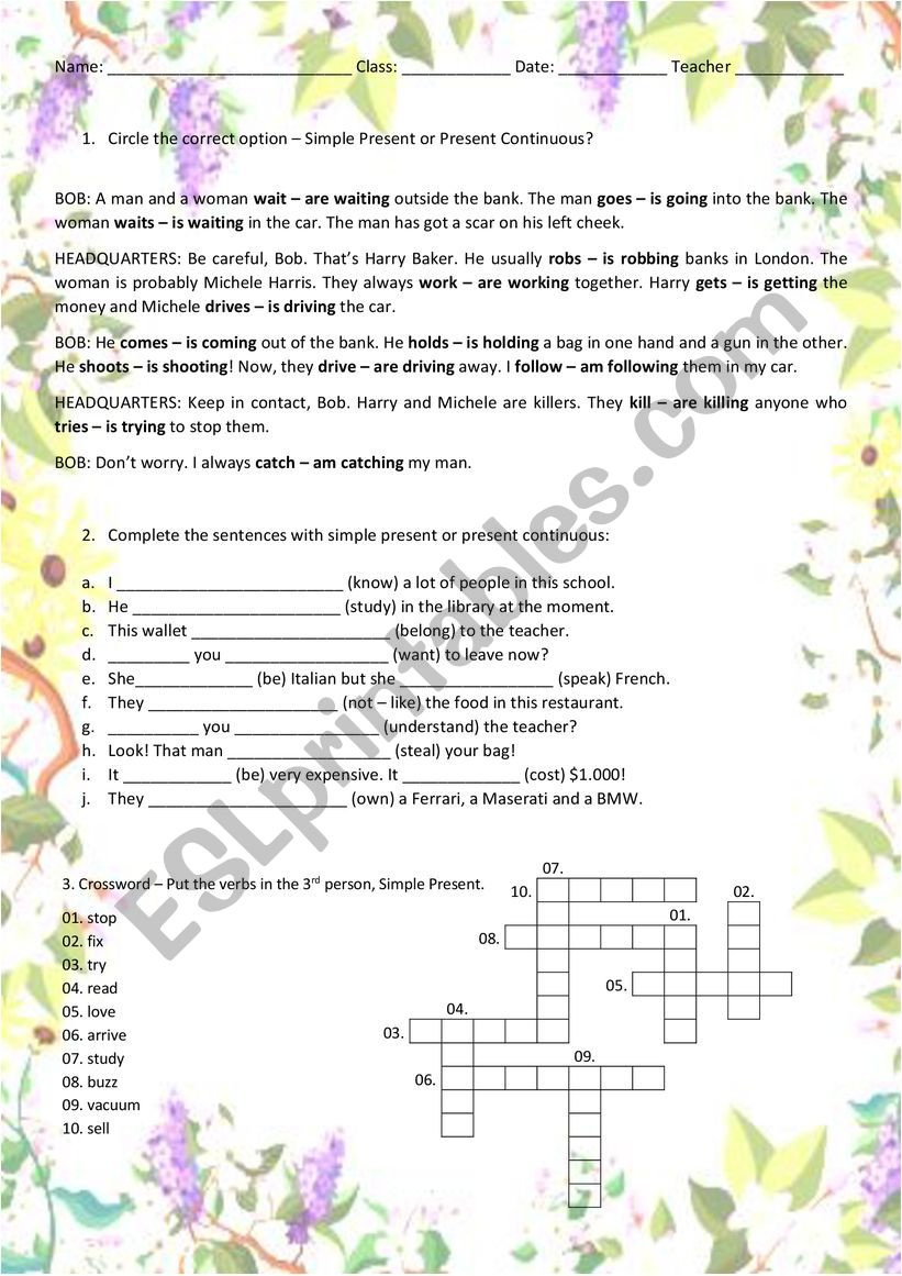 Simple Present or Present Continuous