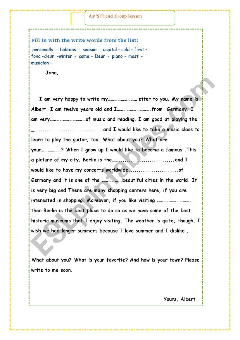 AlyÃ¯Â¿Â½s friend  ;group session