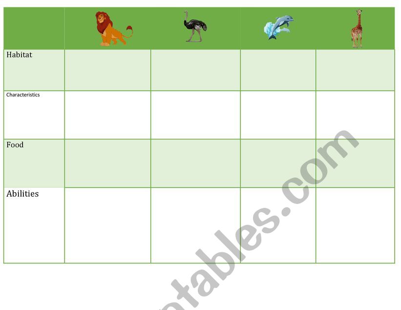 Animals Cards worksheet