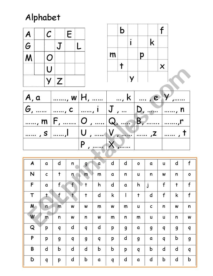 Alphabet worksheet