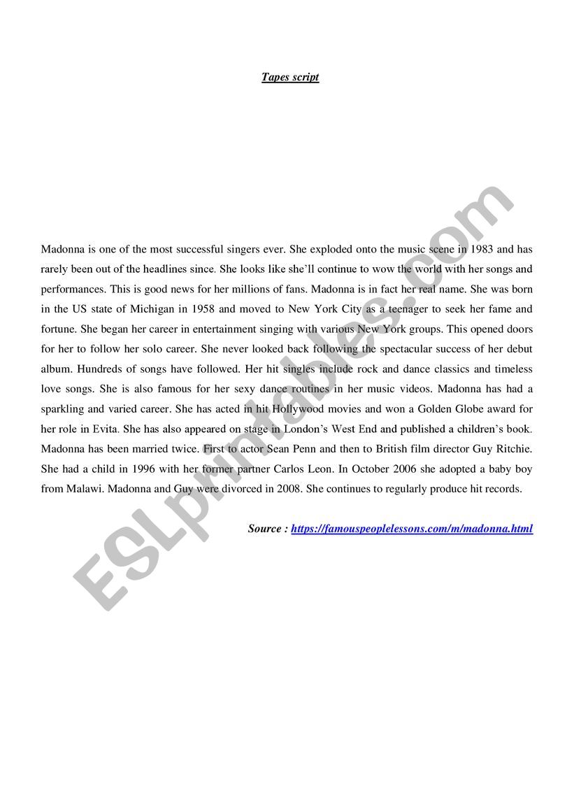 Mid Term Test 1  worksheet