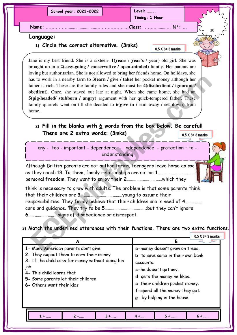 consolidation tasks worksheet