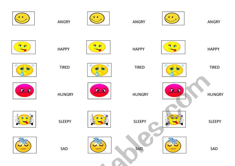 Feelings worksheet