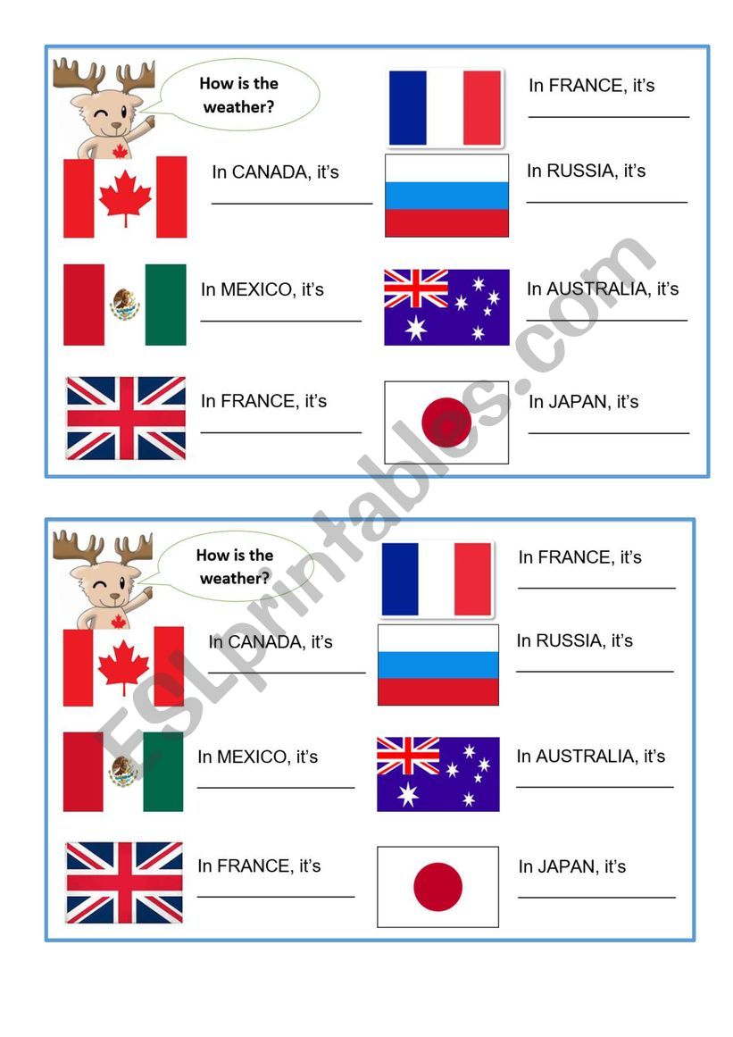 weather report worksheet