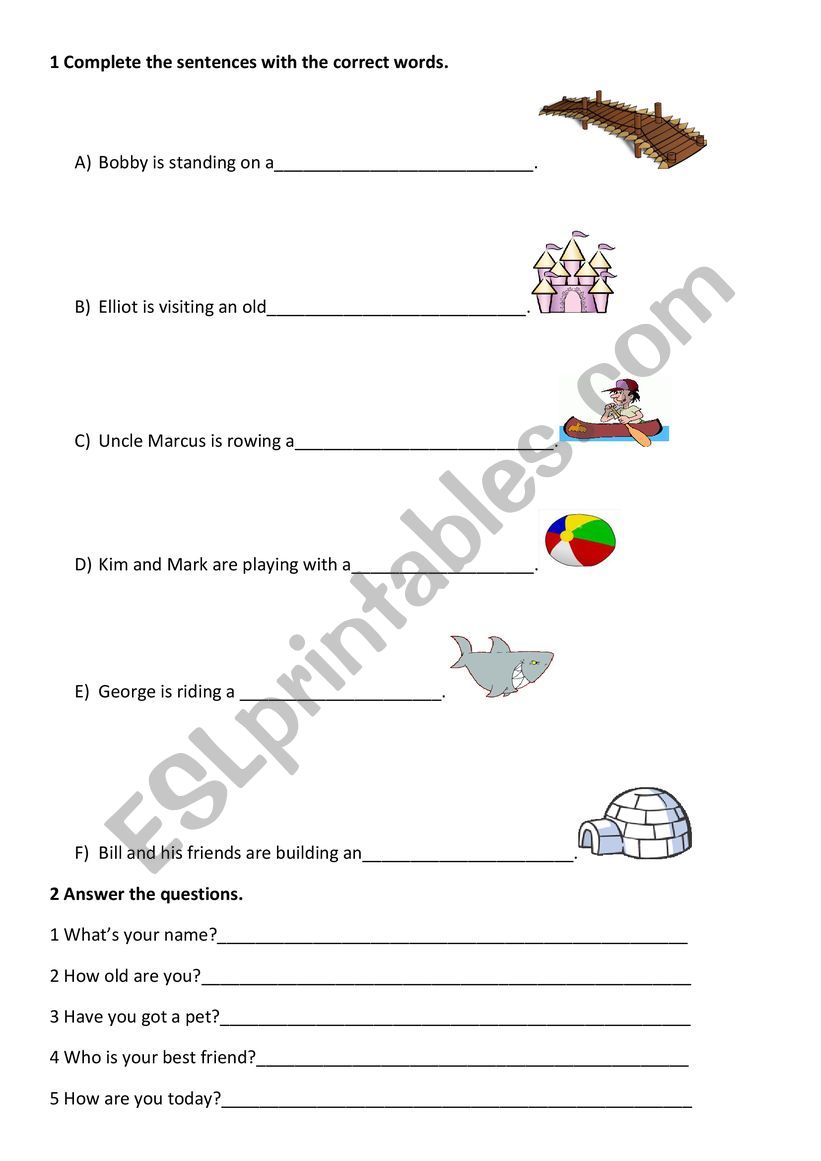 Something about you worksheet