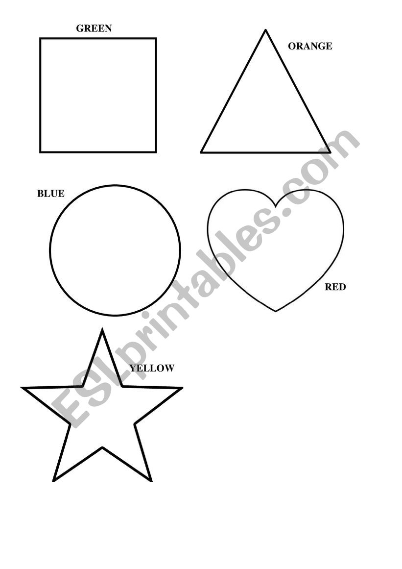 Colour shapes to decorate a christmas tree