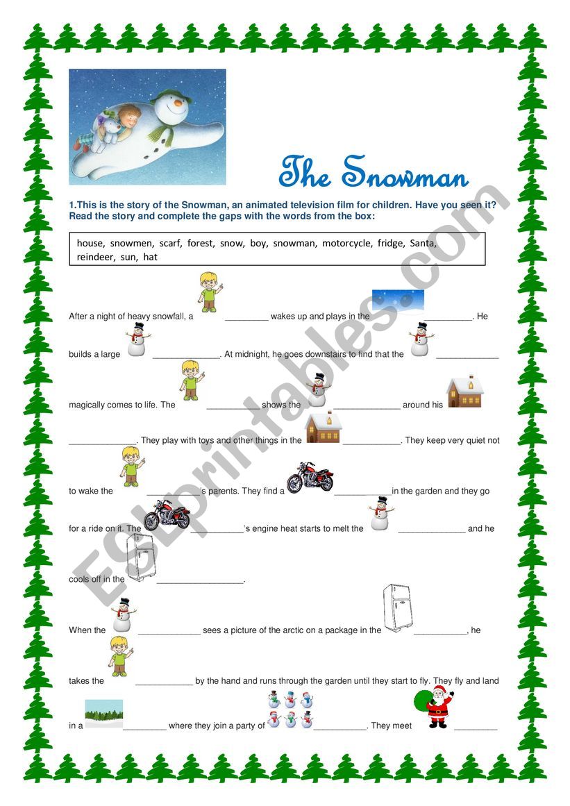 The Snowman - Christmas lesson