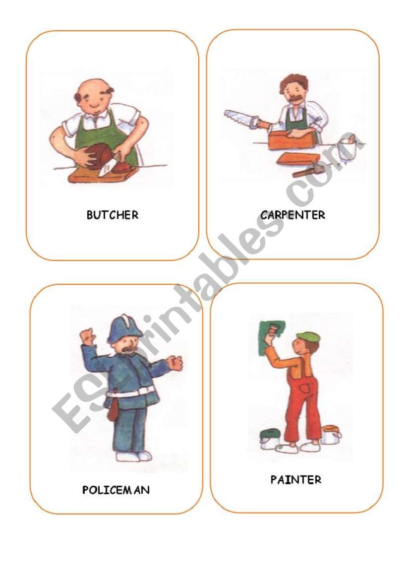 JOBS FLASHCARDS 3 worksheet