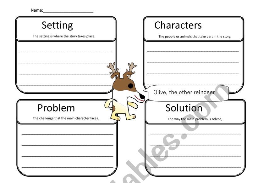 Olive the other reindeer worksheet