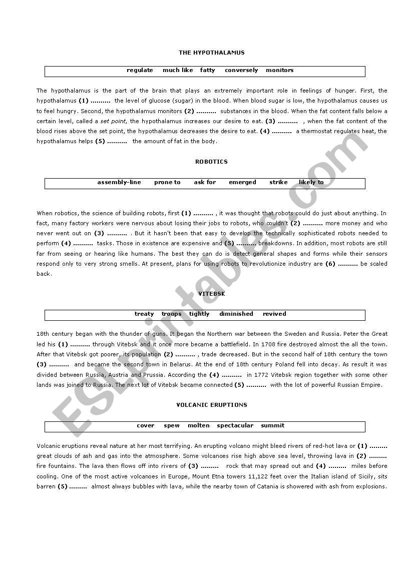 GAP FILLING  worksheet