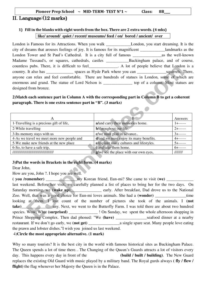 mid-term-test 1 worksheet