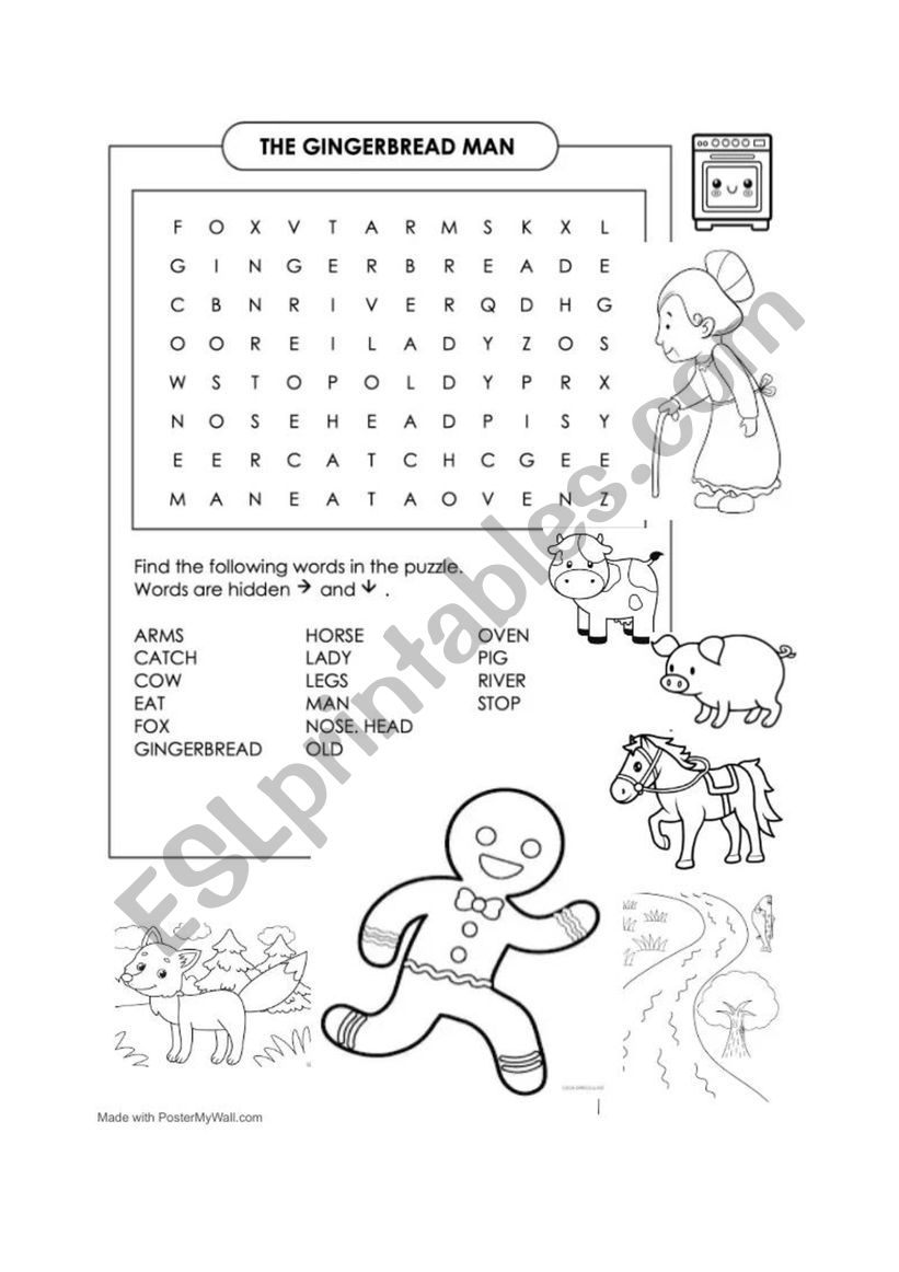 THE GINGERBREAD MAN  worksheet