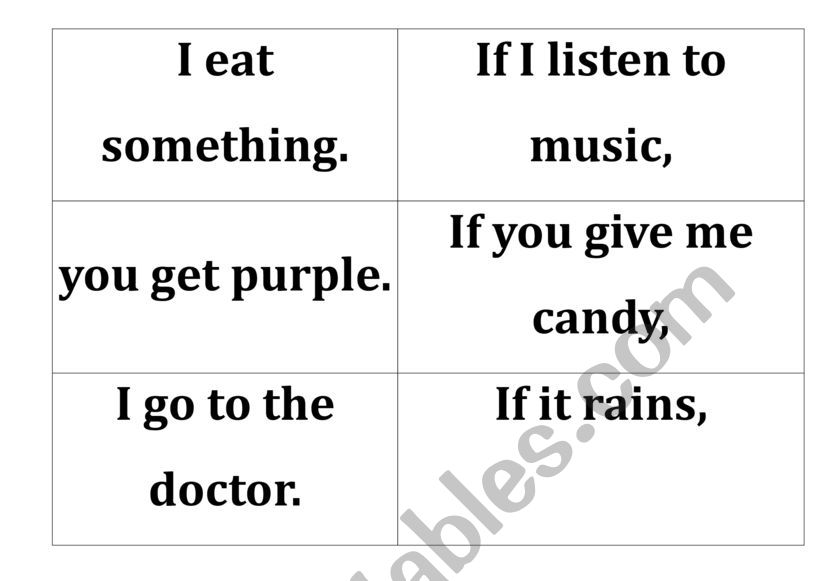 conditional  worksheet