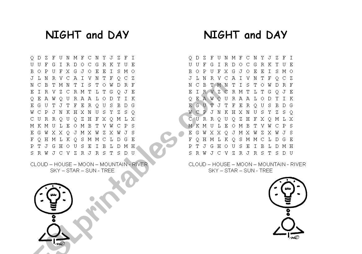 NIGHT and DAY worksheet