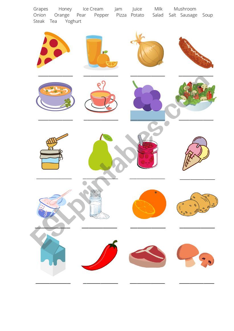Food Part 2 worksheet