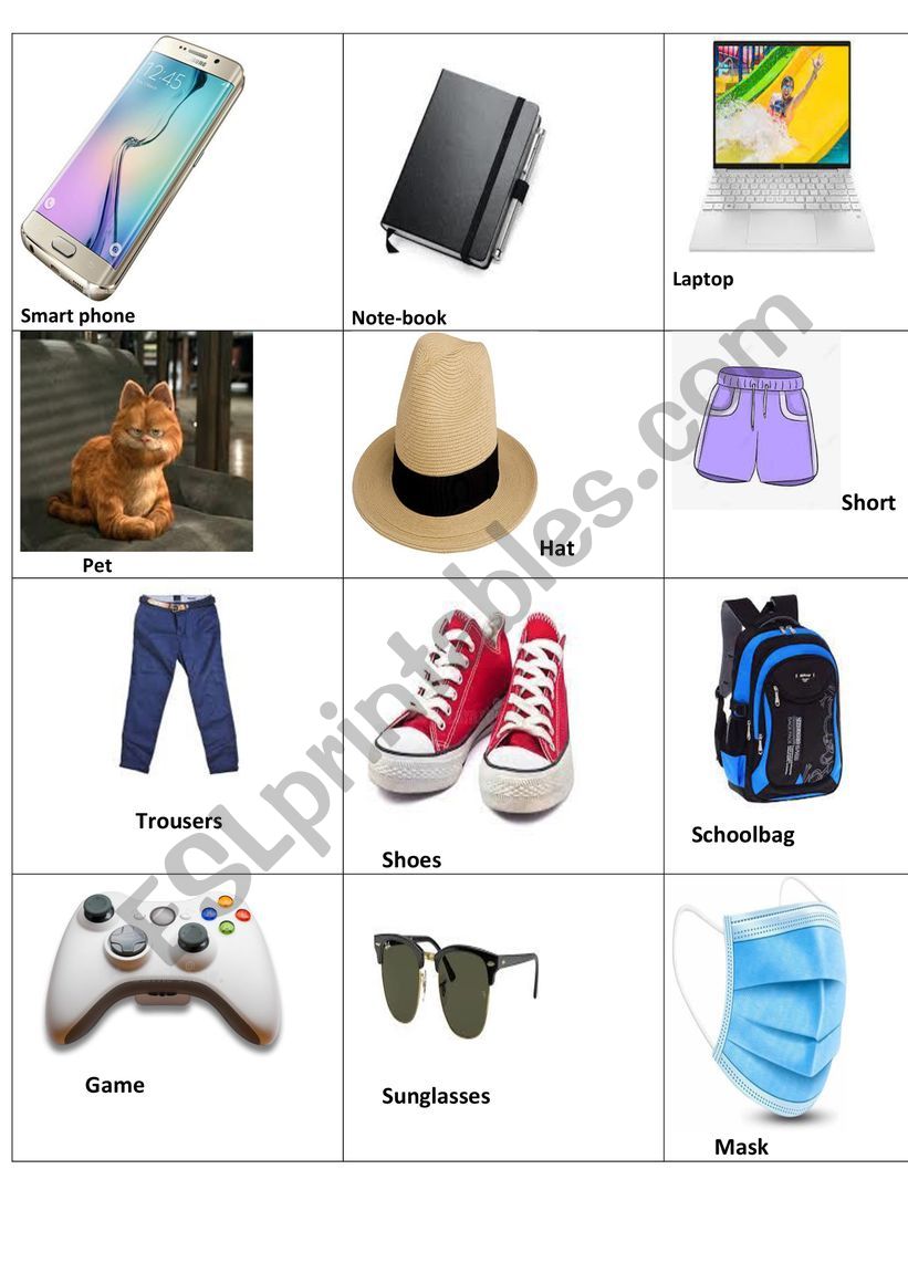 flashcards (birthday gifts) worksheet