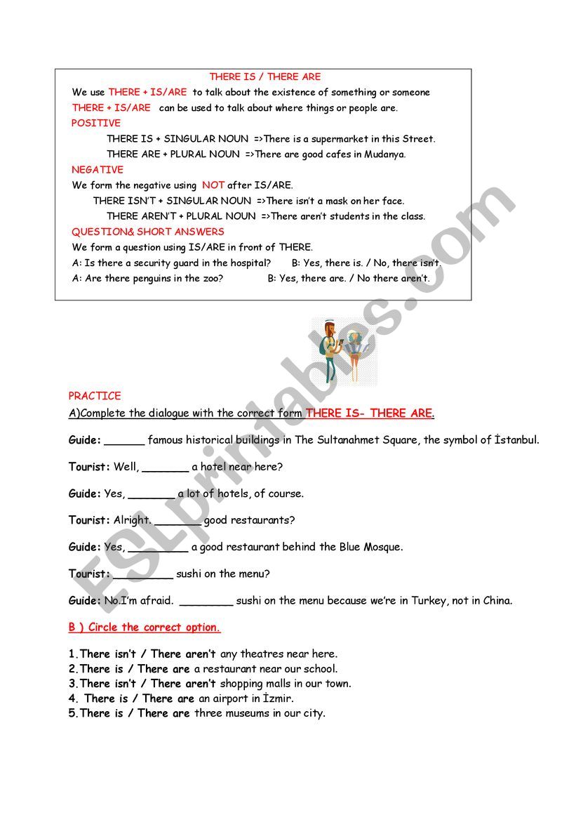 THERE IS-THERE ARE worksheet