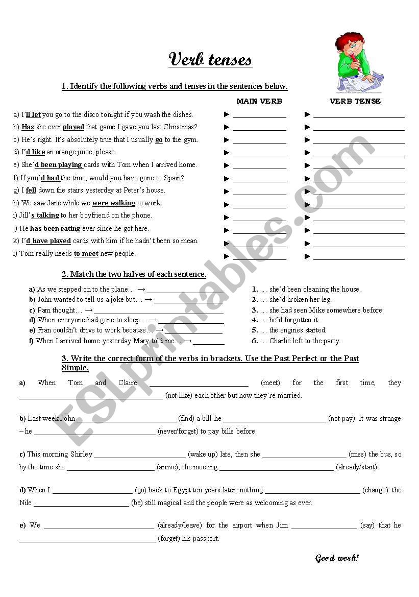 Verb Tenses worksheet