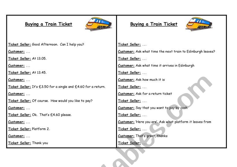 Roleplay worksheet