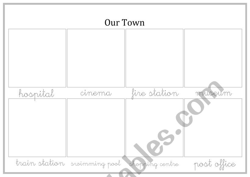 OUR TOWN WORDMAT worksheet