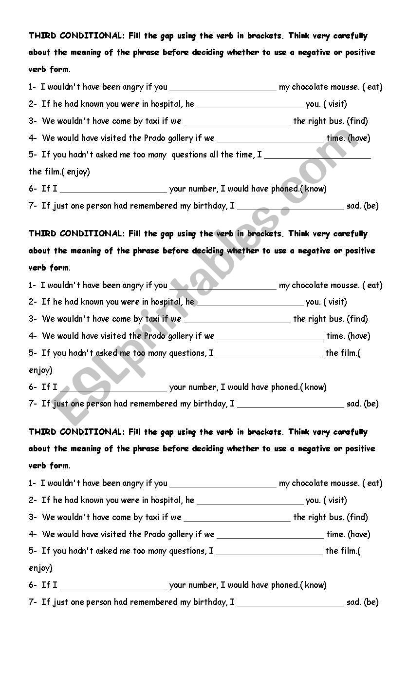 Exercises on the first conditional